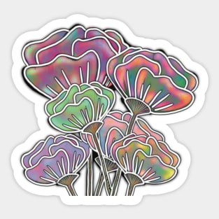 Rainbow Sherbet Stained Glass Bouquet Sticker